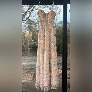 Floral Pastel Prom Dress